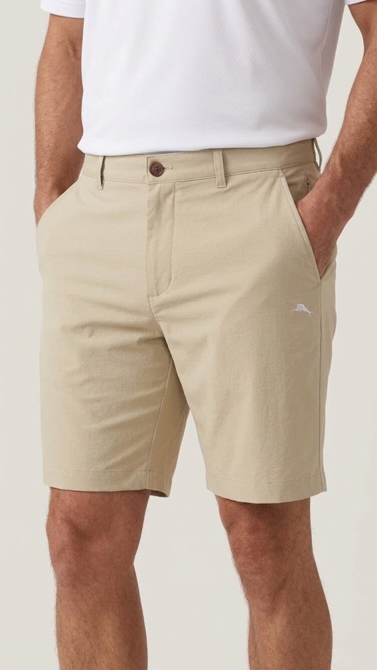Tommy Bahama Men's Beige Stretch Golf Shorts Size 40